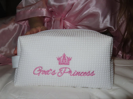 God’s Princess Embroidered Cosmetic Bag - Large